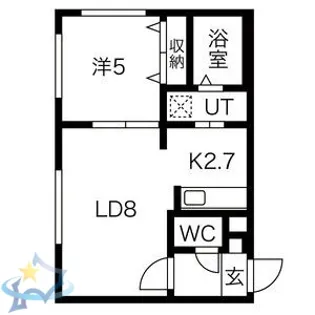 Clair blanc【4階】の間取り