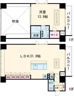 エルフレア駒沢【10階】の間取り