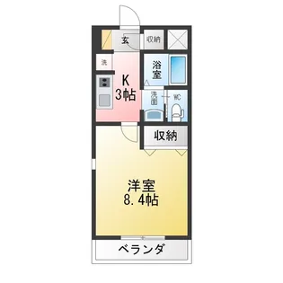 ハイドレンジテラス赤池【1階】の間取り