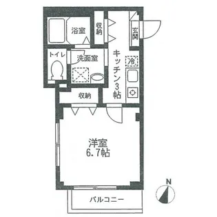 テラスド代々木II【2階】の間取り