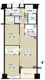 KDXレジデンス日本橋水天宮【10階】の間取り