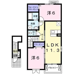 レスパス I【2階】の間取り