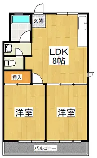 シャトードイワネ1号館【2階】の間取り