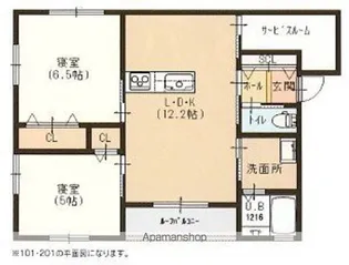 JB明磧RIVERAIN【1階】の間取り