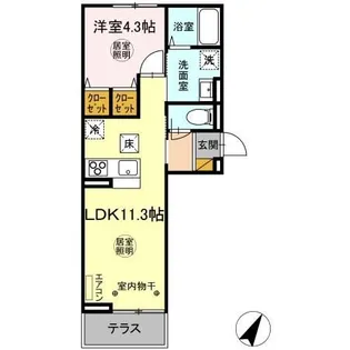 ソラーナ.K【1階】の間取り