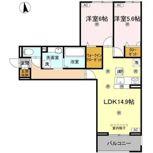 ギムレットA【1階】の間取り