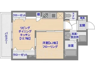 レジデンスカープ博多【12階】の間取り