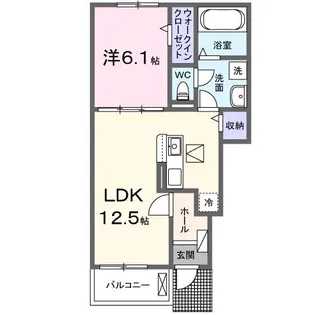 ヴィラ・サンセールA【1階】の間取り