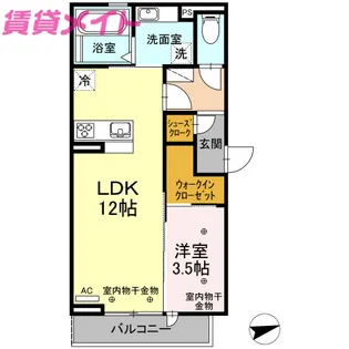 ボヌール江場【2階】の間取り