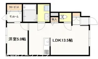 コラソン南栄【1階】の間取り