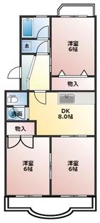 フェイヴァリト西添【3階】の間取り