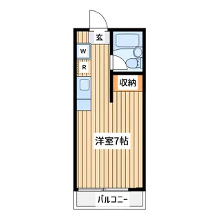 ウィンコーポ北野【1階】の間取り