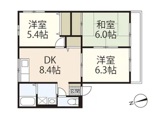レトア坪屋【1階】の間取り