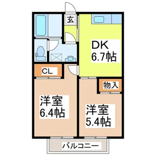 DCハウス清水公園【1階】の間取り