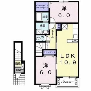 リアン長生A【2階】の間取り