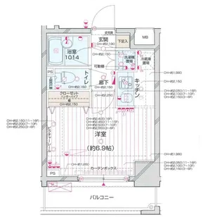 パレステュディオ新宿都庁前【12階】の間取り