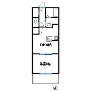 サウスキャッスル【2階】の間取り