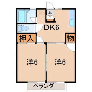 桜町ハイツ【1階】の間取り