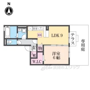 ラフロール青垣【1階】の間取り