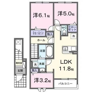 エアリーI【2階】の間取り