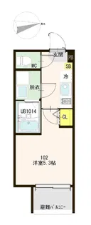 ハーモニーテラス梅島VIII【1階】の間取り