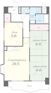 大阪府大阪市平野区長吉長原東3【マンション】の間取り
