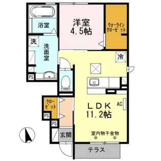ル リヤン【1階】の間取り