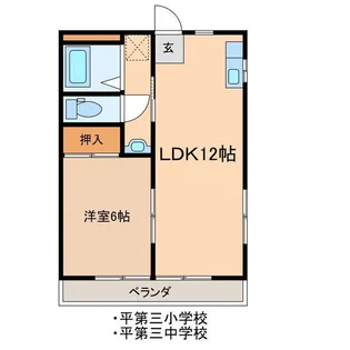 メゾンドmie【1階】の間取り