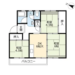 UR志徳【4階】の間取り