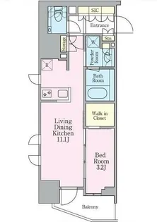 グランリビオ芝大門【4階】の間取り