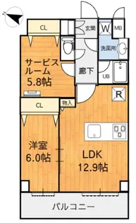 アーバングレース東松戸【6階】の間取り