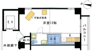 東京都渋谷区千駄ヶ谷3【マンション】の間取り