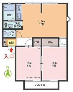 サンビレッジ経田A棟【1階】の間取り