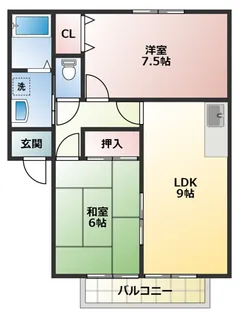 ゼファーB【2階】の間取り