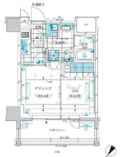 ザ・パークワンズ三軒茶屋【2階】の間取り