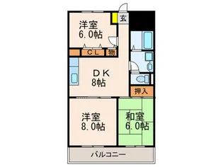 山喜マンション【4階】の間取り