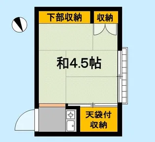 東京都中野区弥生町4【アパート】の間取り