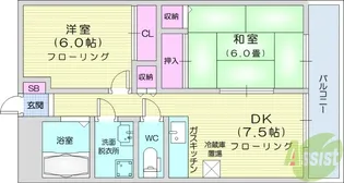 森民ビル【6階】の間取り