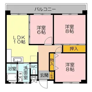 グレイス本生【6階】の間取り