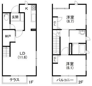 静岡県浜松市浜名区細江町気賀【一戸建】の間取り