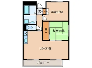 フローレンス石橋【3階】の間取り