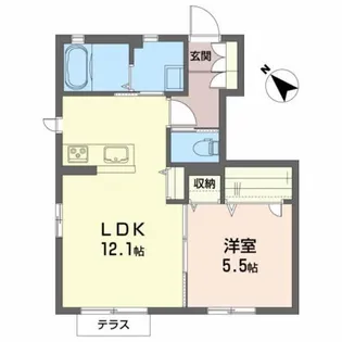 シャーメゾンアベール【1階】の間取り