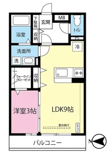 ソルテア日吉【2階】の間取り