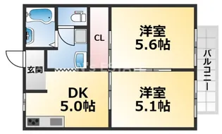 片山ハイツ【1階】の間取り