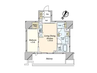 1LDKの間取り画像