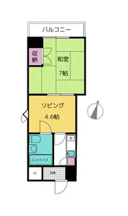ロータリーマンション詫間【6階】の間取り