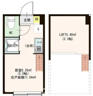 東京都品川区大井6【アパート】の間取り