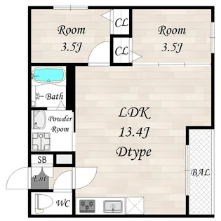 アバンティオ泉佐野【3階】の間取り