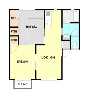 メンバーズタウンカーメル寺山II C【1階】の間取り