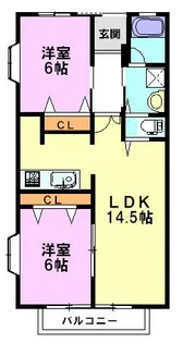 エクシード萩原1【1階】の間取り
